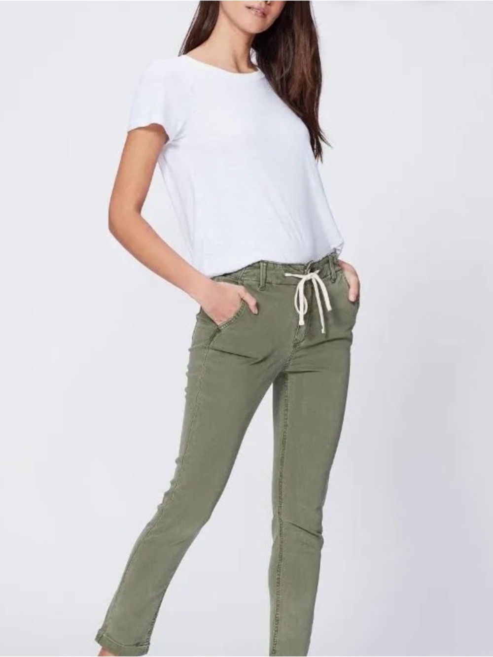 PAIGE Christy Vintage Coastal Green Pants Size 28 - Picture 2 of 13